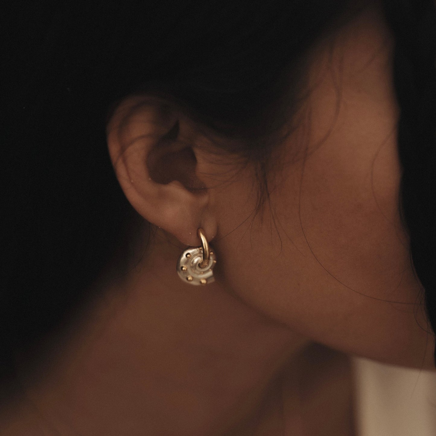 Inanna Spiral Chunky Hoop Earrings