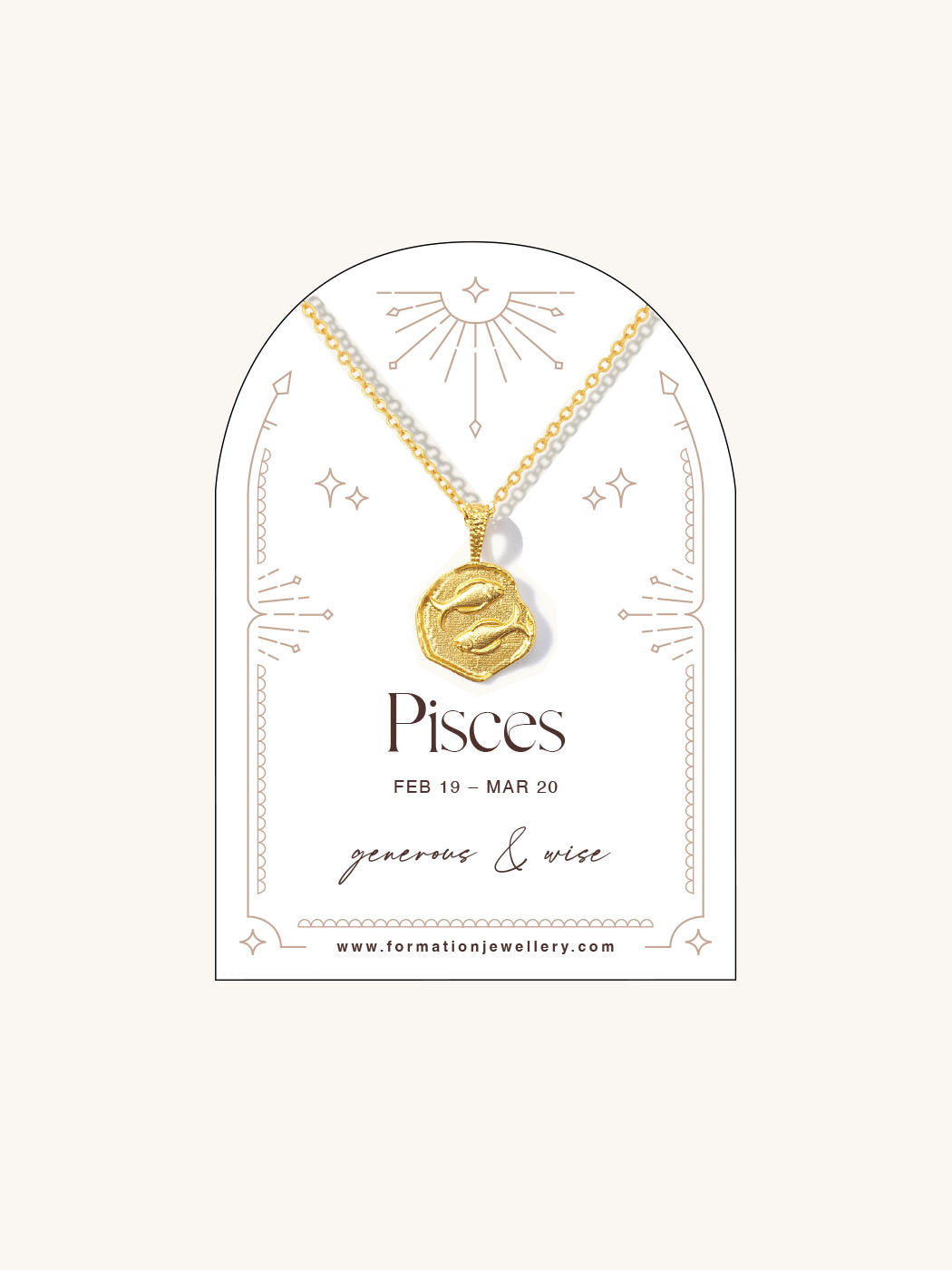 Pisces Zodiac Necklace