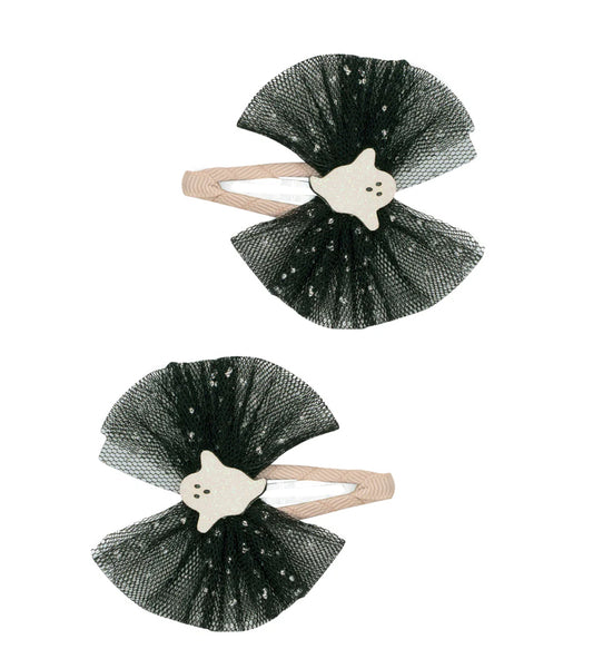 Ghoulish Ghost Tulle Clips