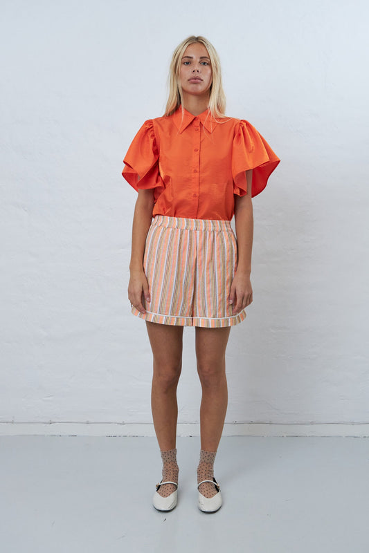 Cotton Pyjama Shorts - Sunshine Orange