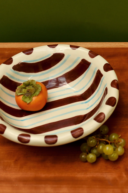 Chubby Serving Bowl - Stripe & Polka Dot