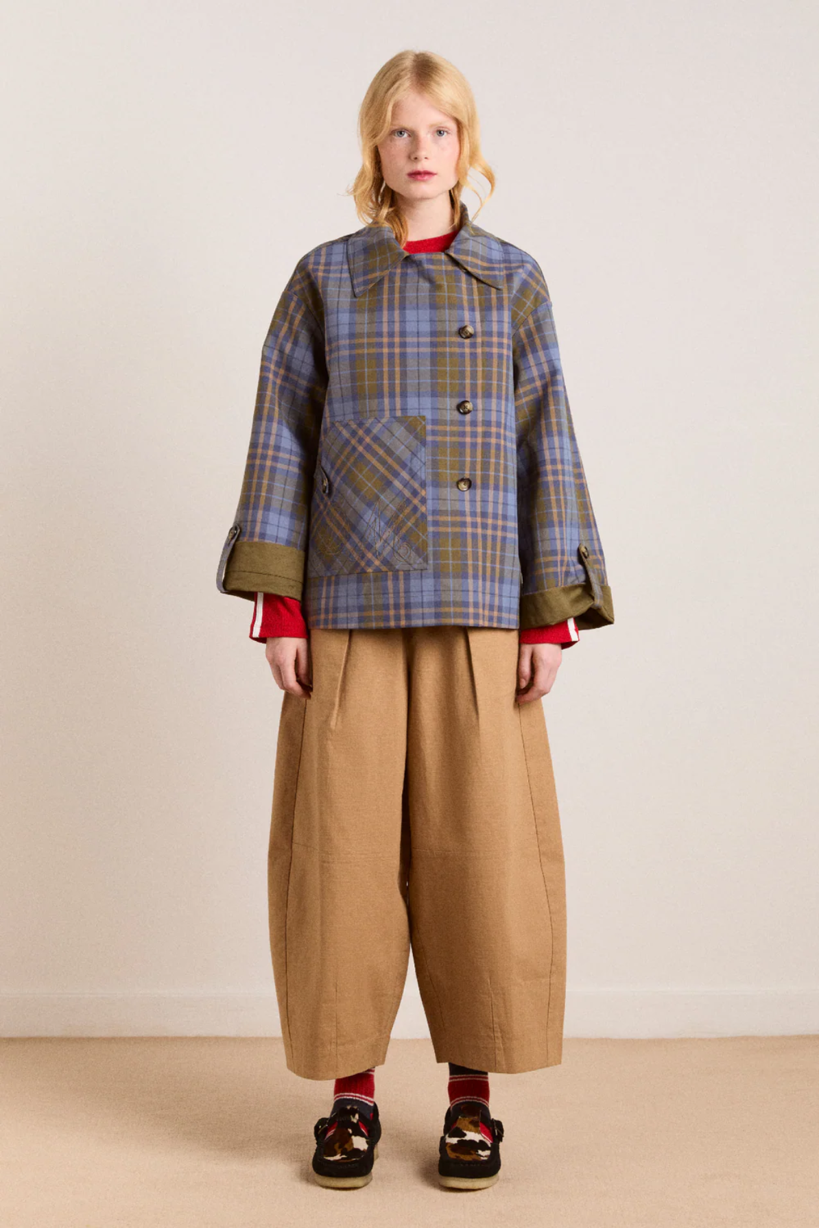 Jerry Cropped Trench Coat - Olive