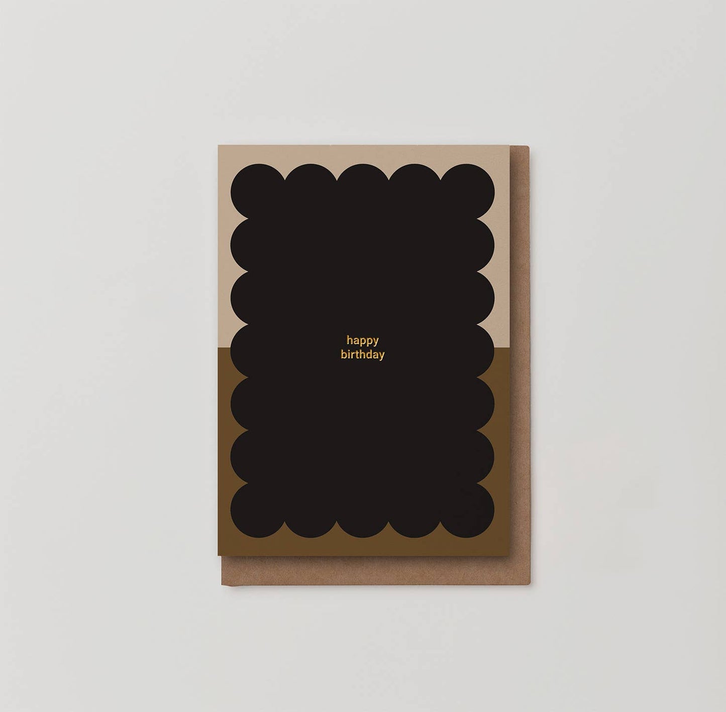Gold Foiled Happy birthday greeting card