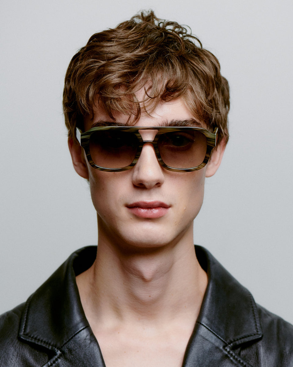 Kaya Sunglasses - Striped Horn