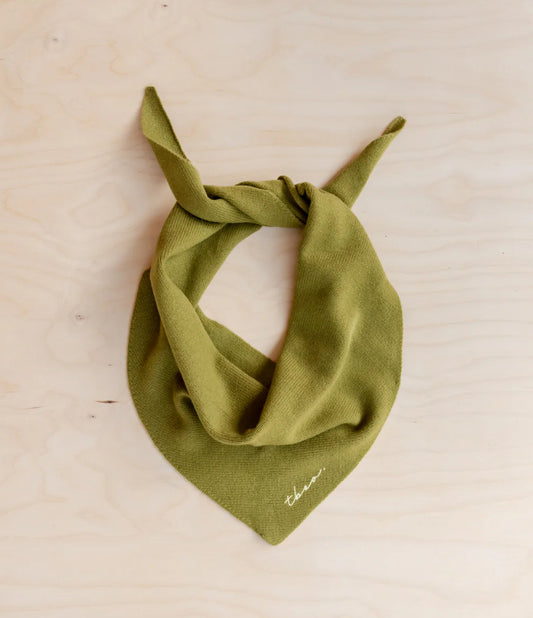 Merino Triangle Scarf In Olive