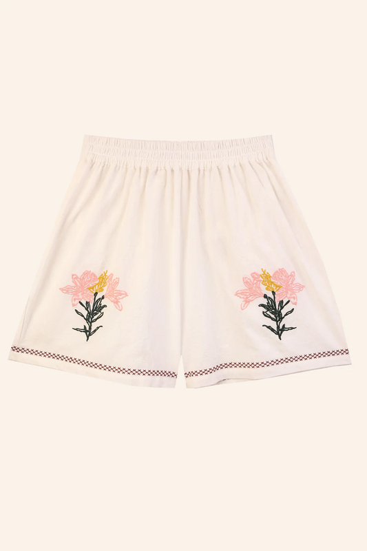Capsia Shorts - Multi Embroidery