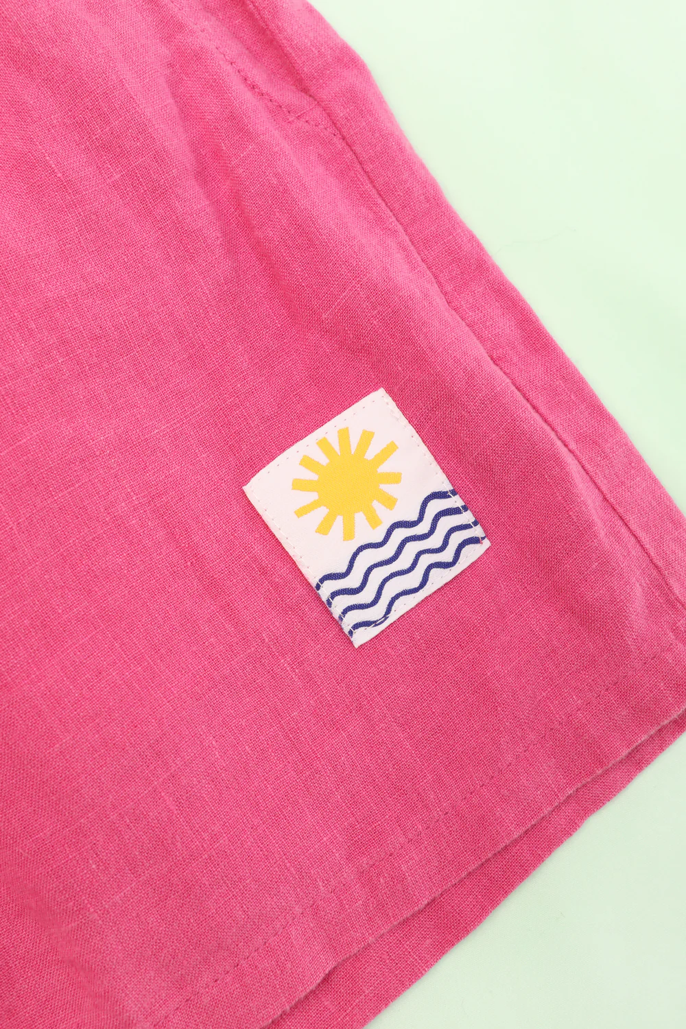 Basic Linen Shorts - Fuchsia