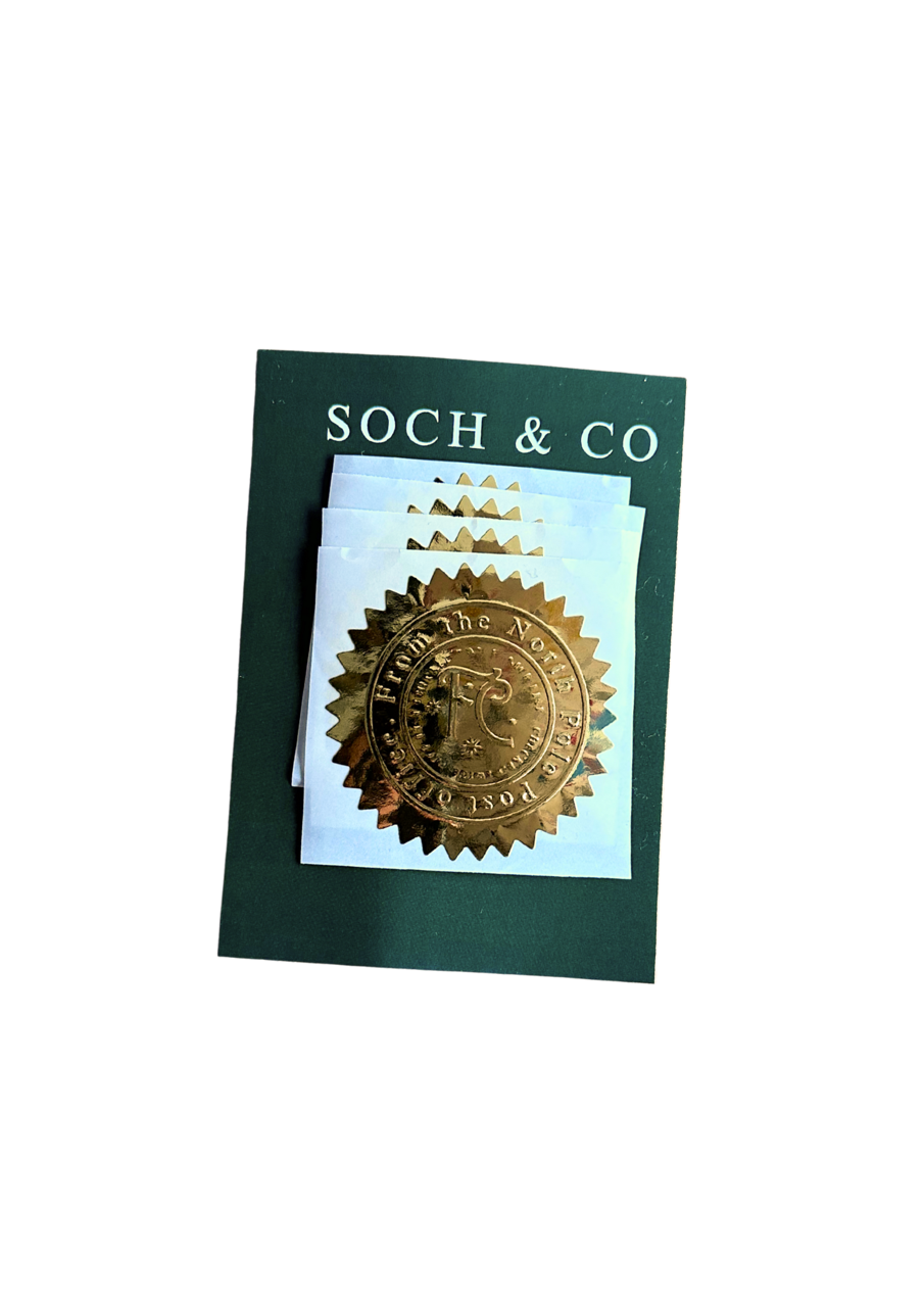 Father Christmas sticker seals - Pack of 5