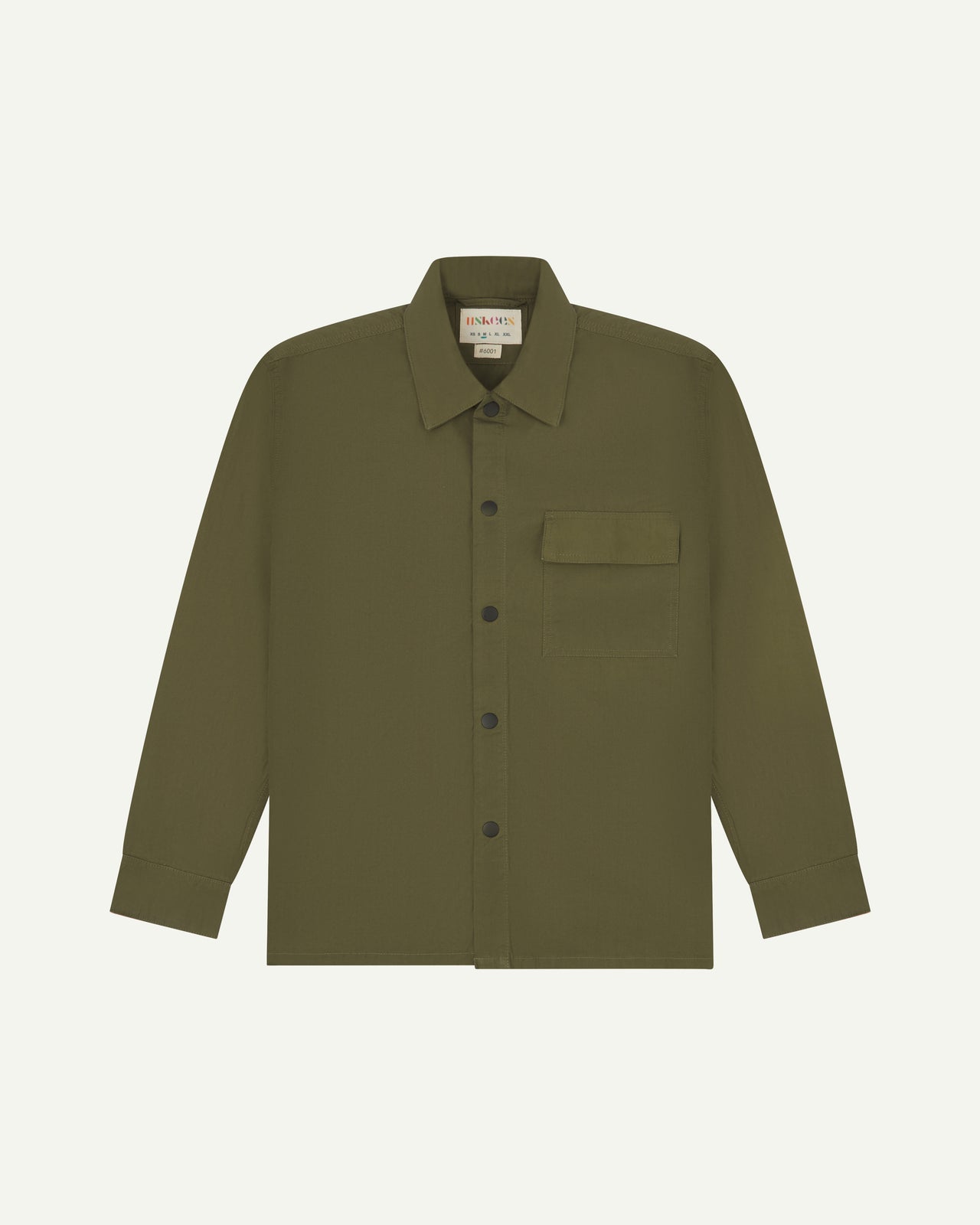 Lightweight Buttoned Overshirt - Olive