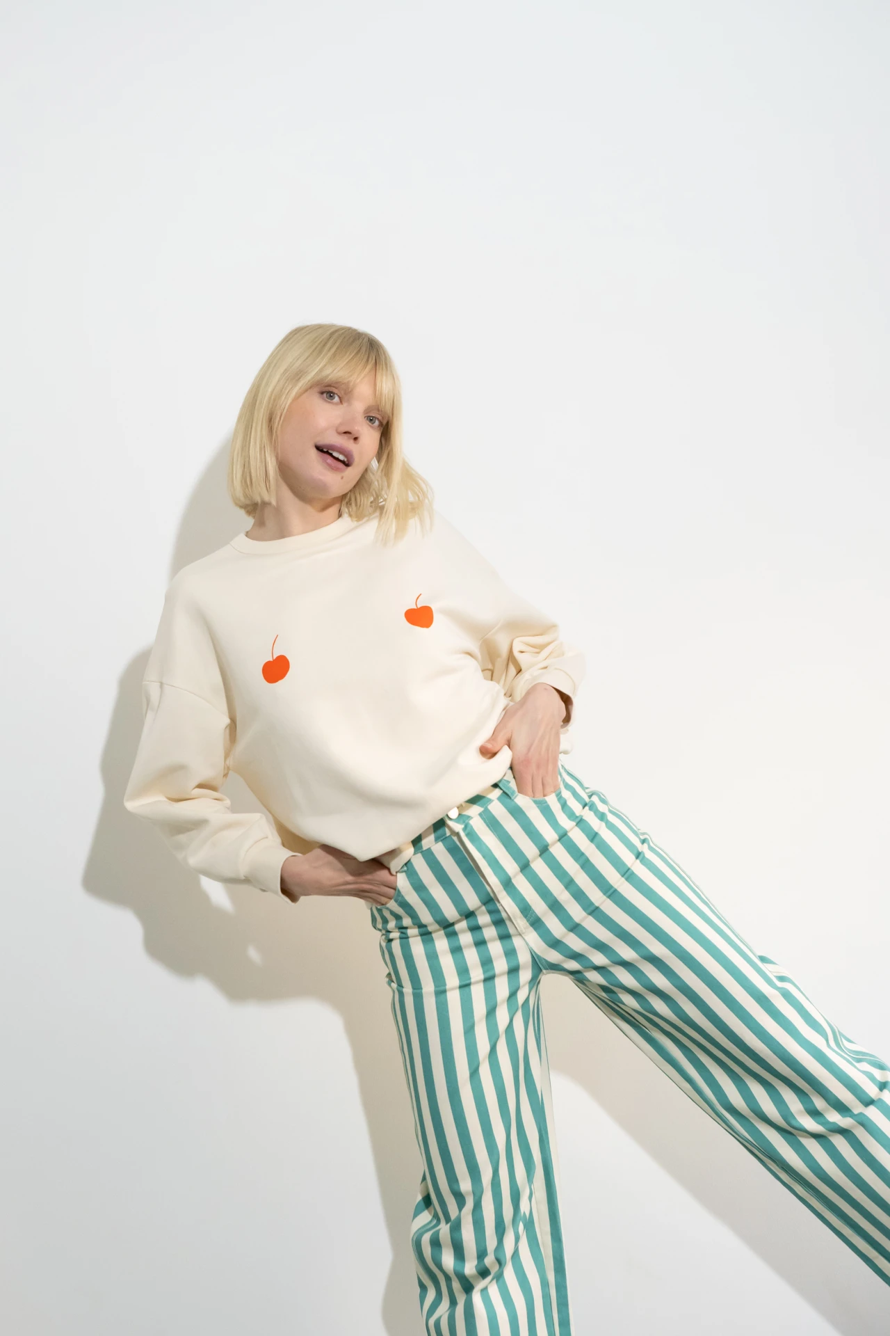 Stripe Berta Long Jeans