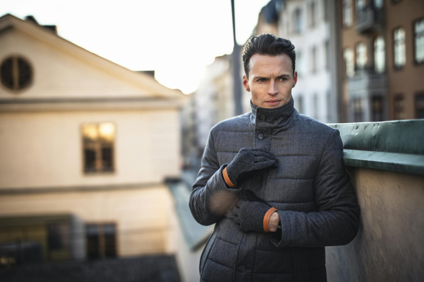 Deerskin Wool Gloves - Black & Black