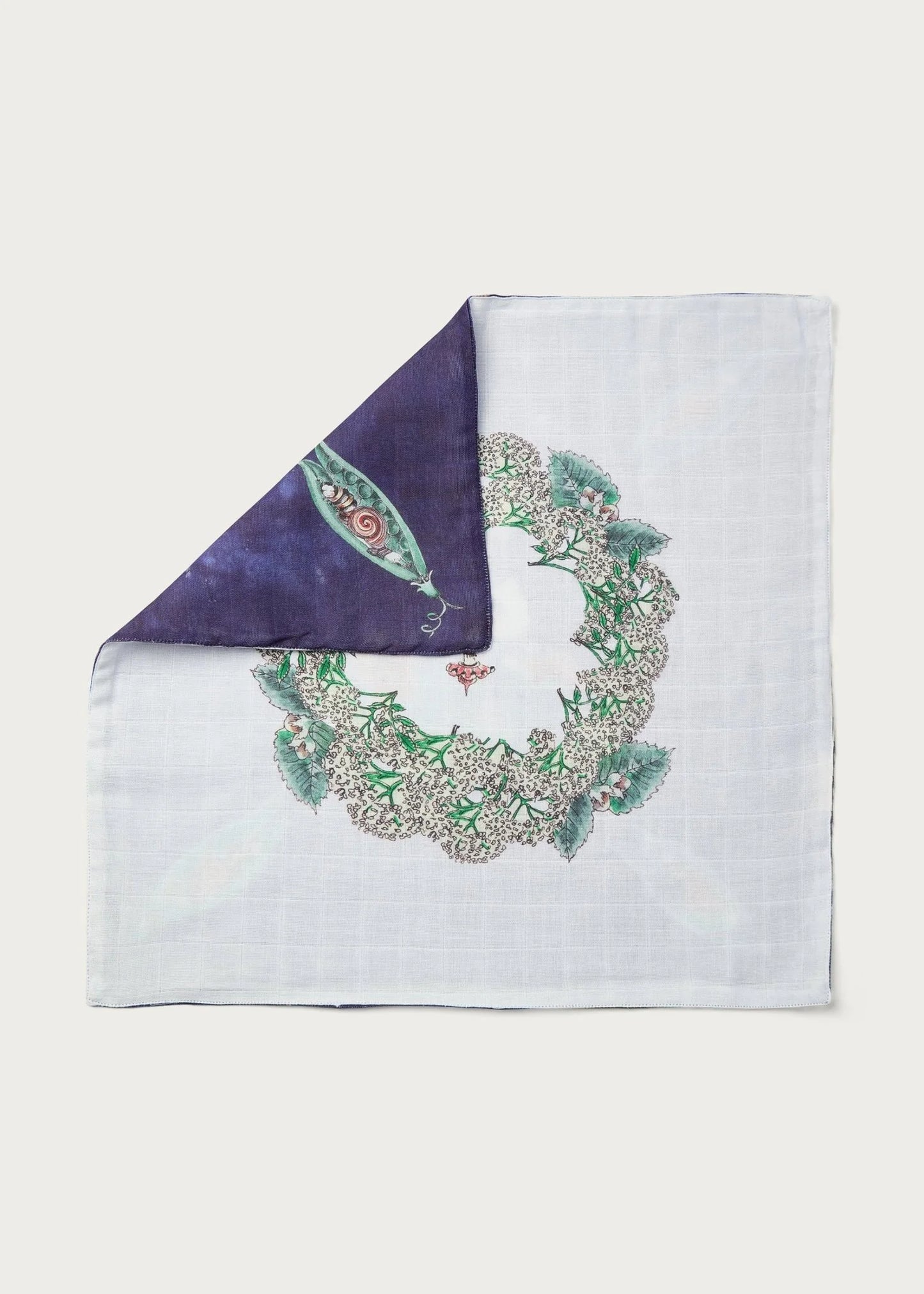 Rabbit & Mole Tea-party Burp Cloth