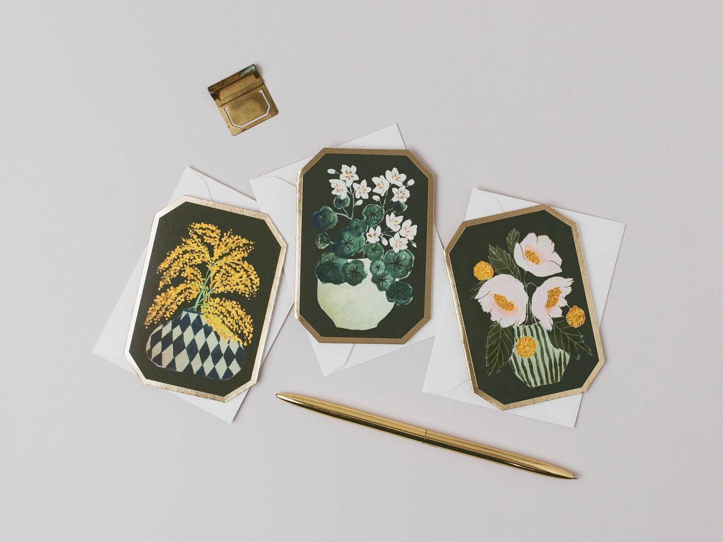 MIMOSA BOTANICAL DIE CUT FLORAL MINI CARD