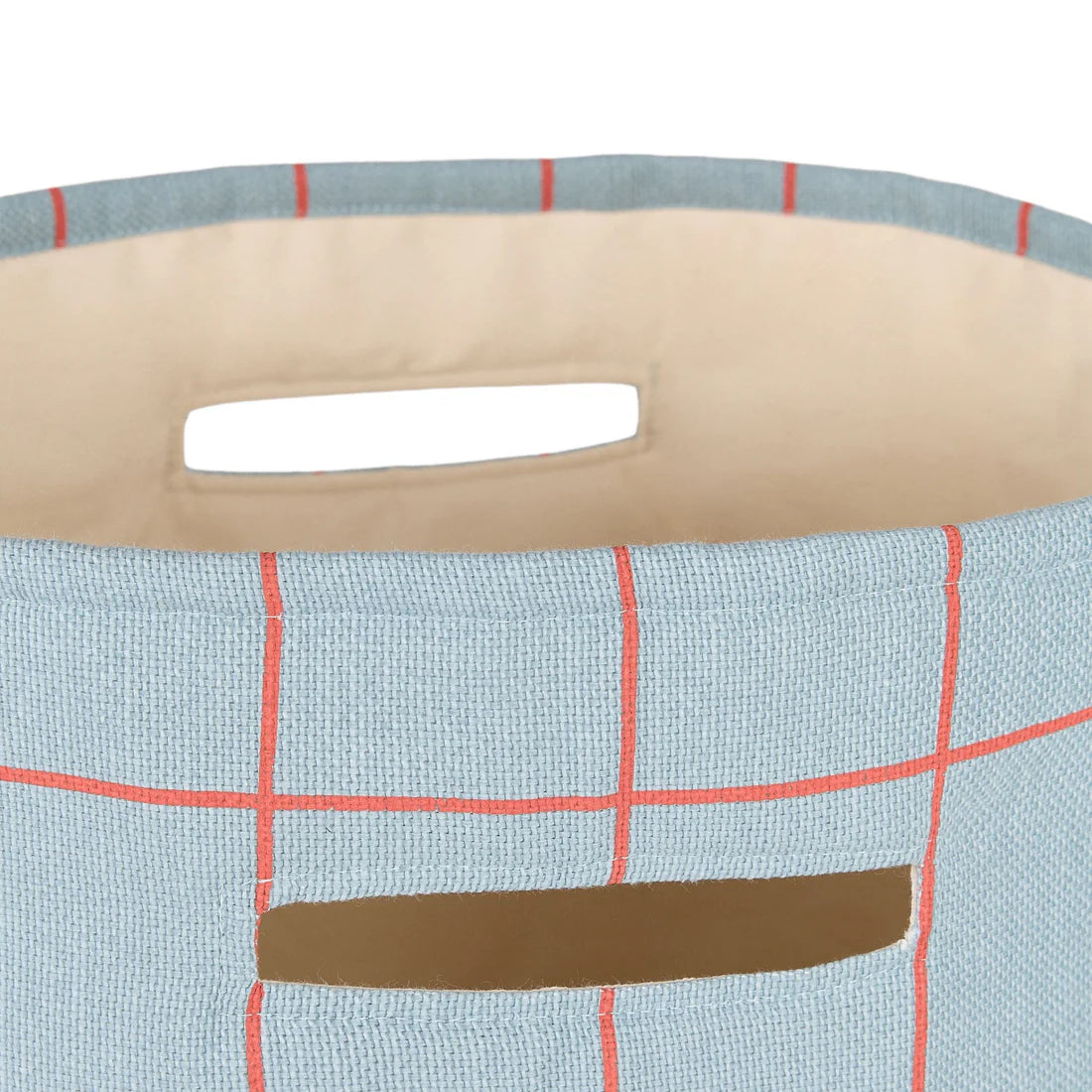 Large Storage Basket - Blue Grid