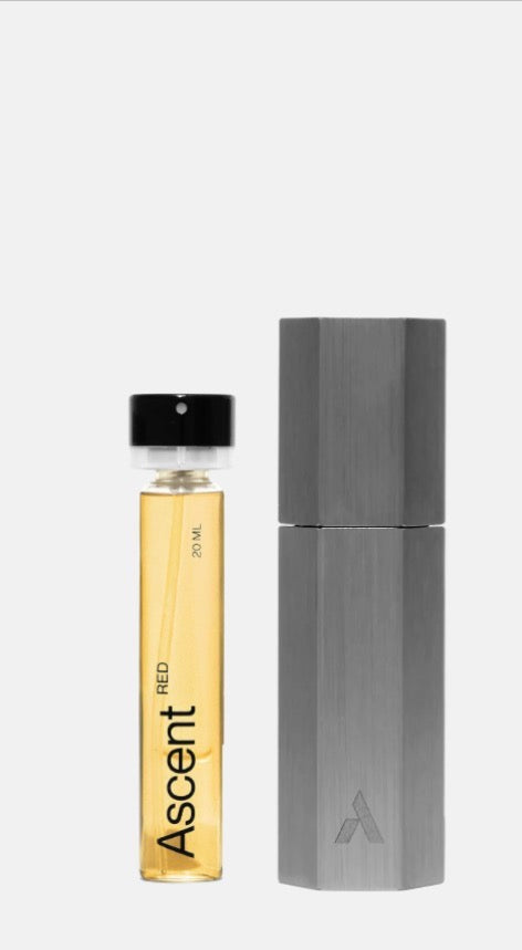 Ascent Refillable Perfume Starter Pack - Grey / Red