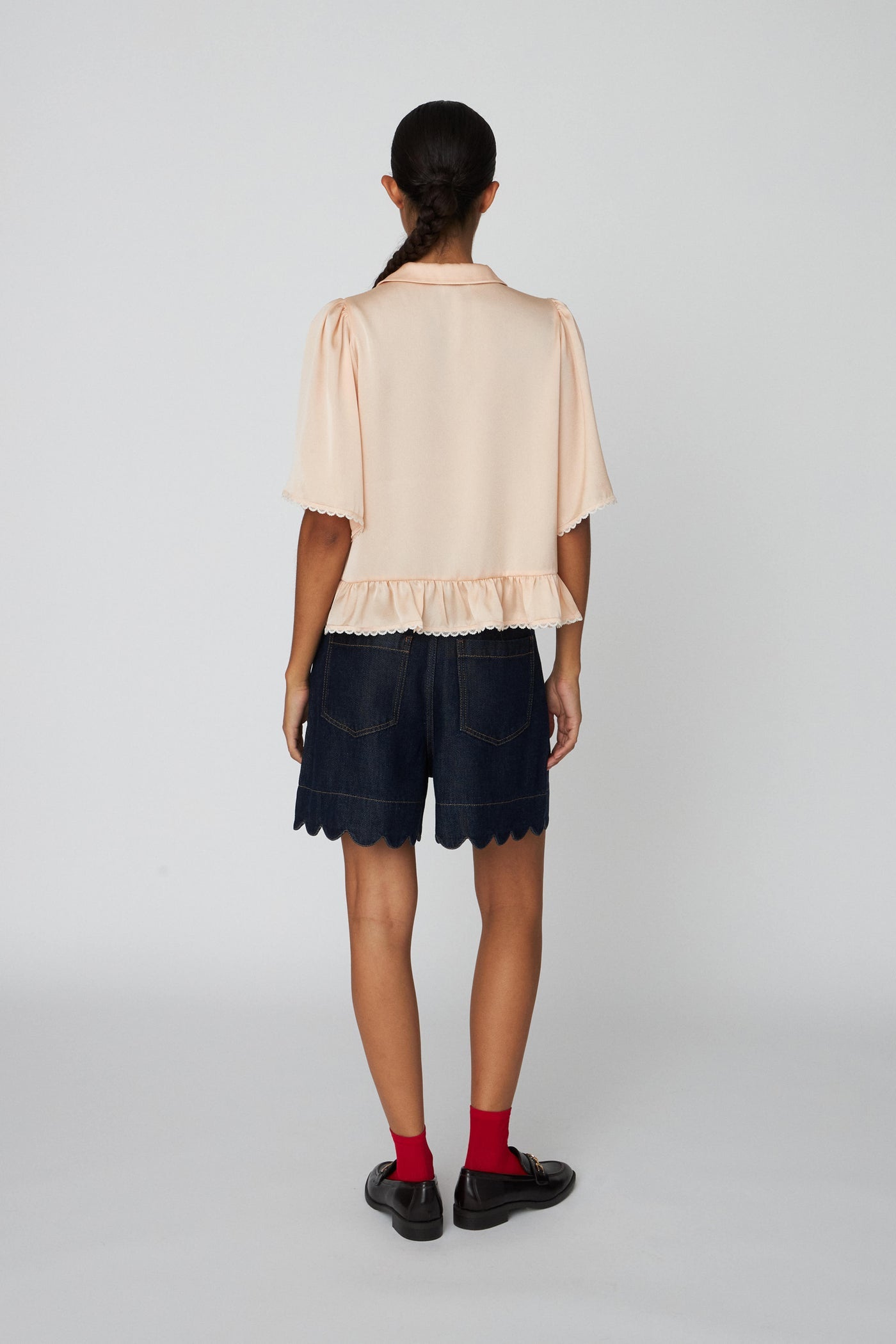 Delicate Lace Shirt - Pale Pink