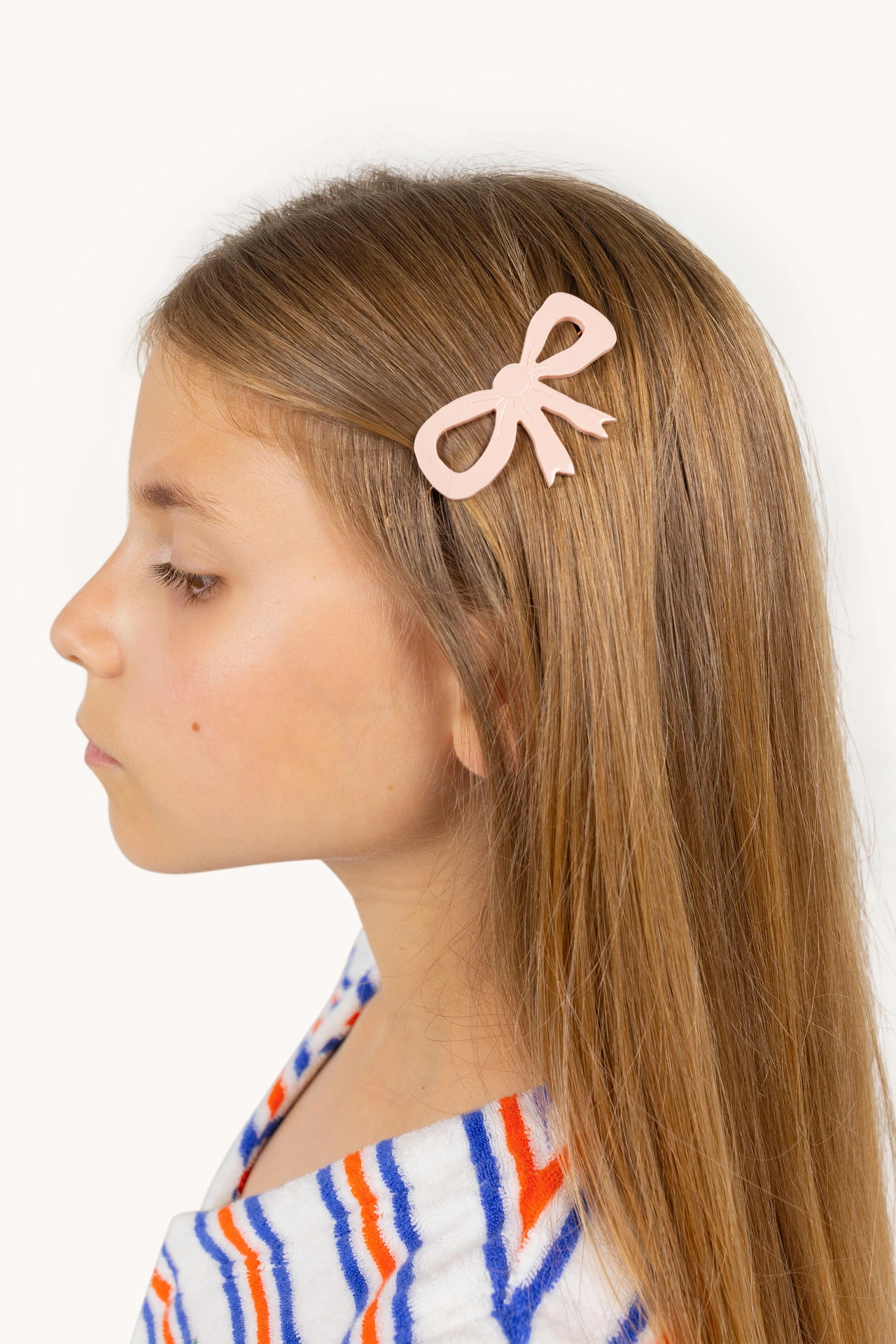 Pastel Pink Bow Hair Clip