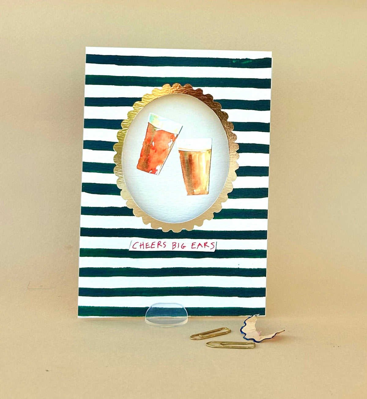 ' Cheers Big Ears ' Greetings Card FP3621