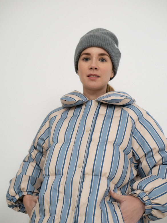 Striped Midi Jacket Vanilla