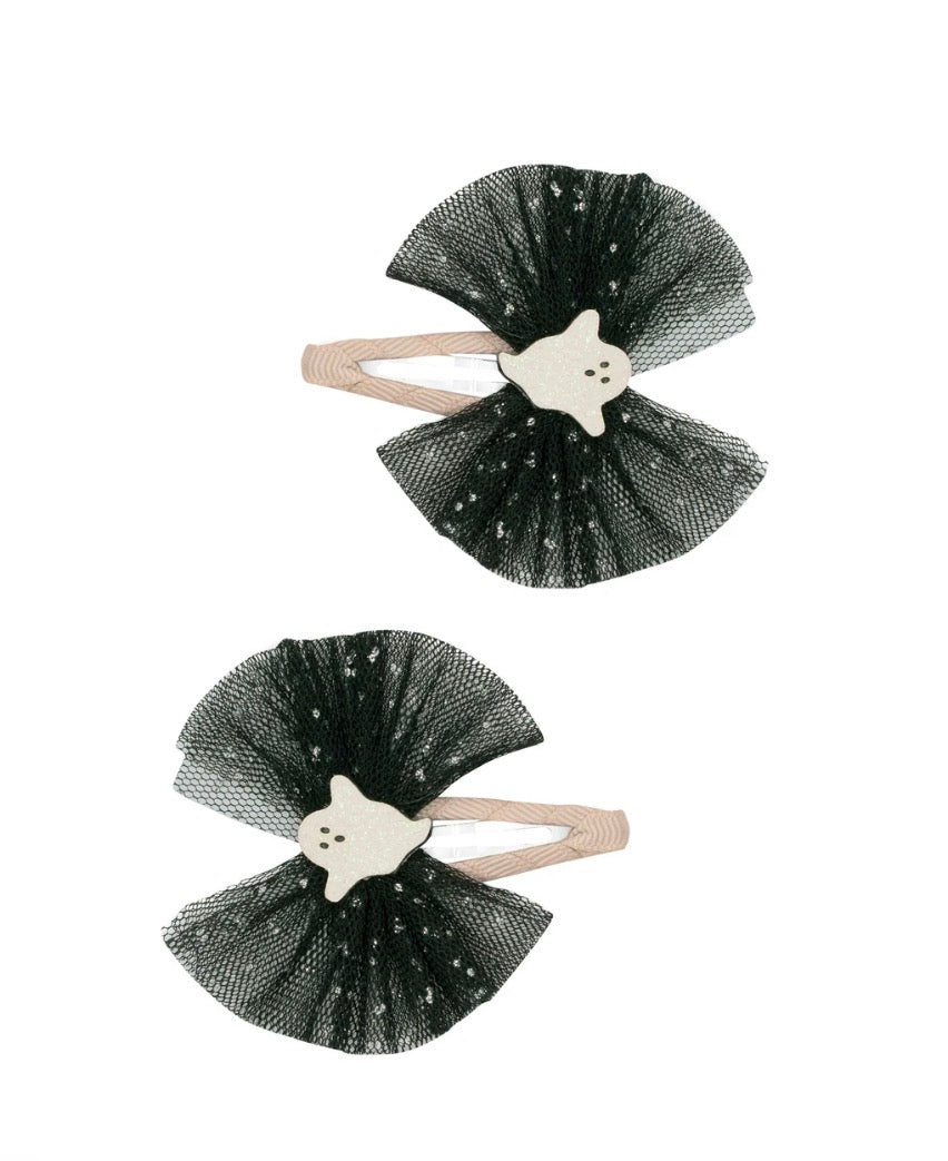 Ghoulish Tulle Ghost Clips
