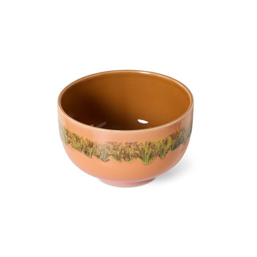 70’s Ceramic Noodle Bowl -Lush