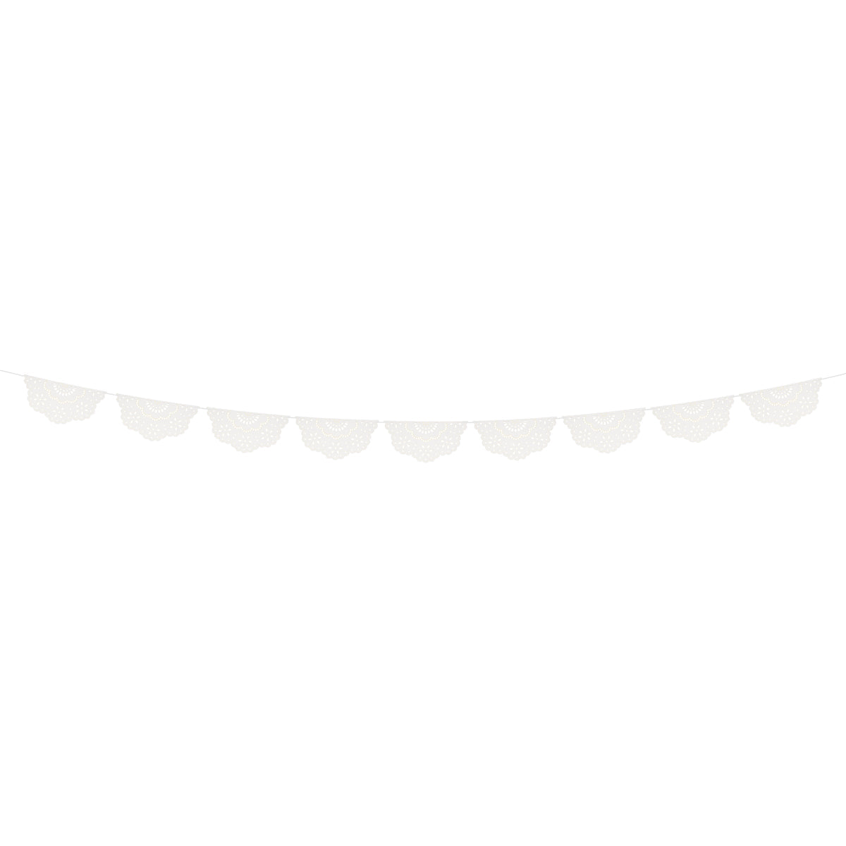 Broderie Anglaise Lace White Pennant Garland