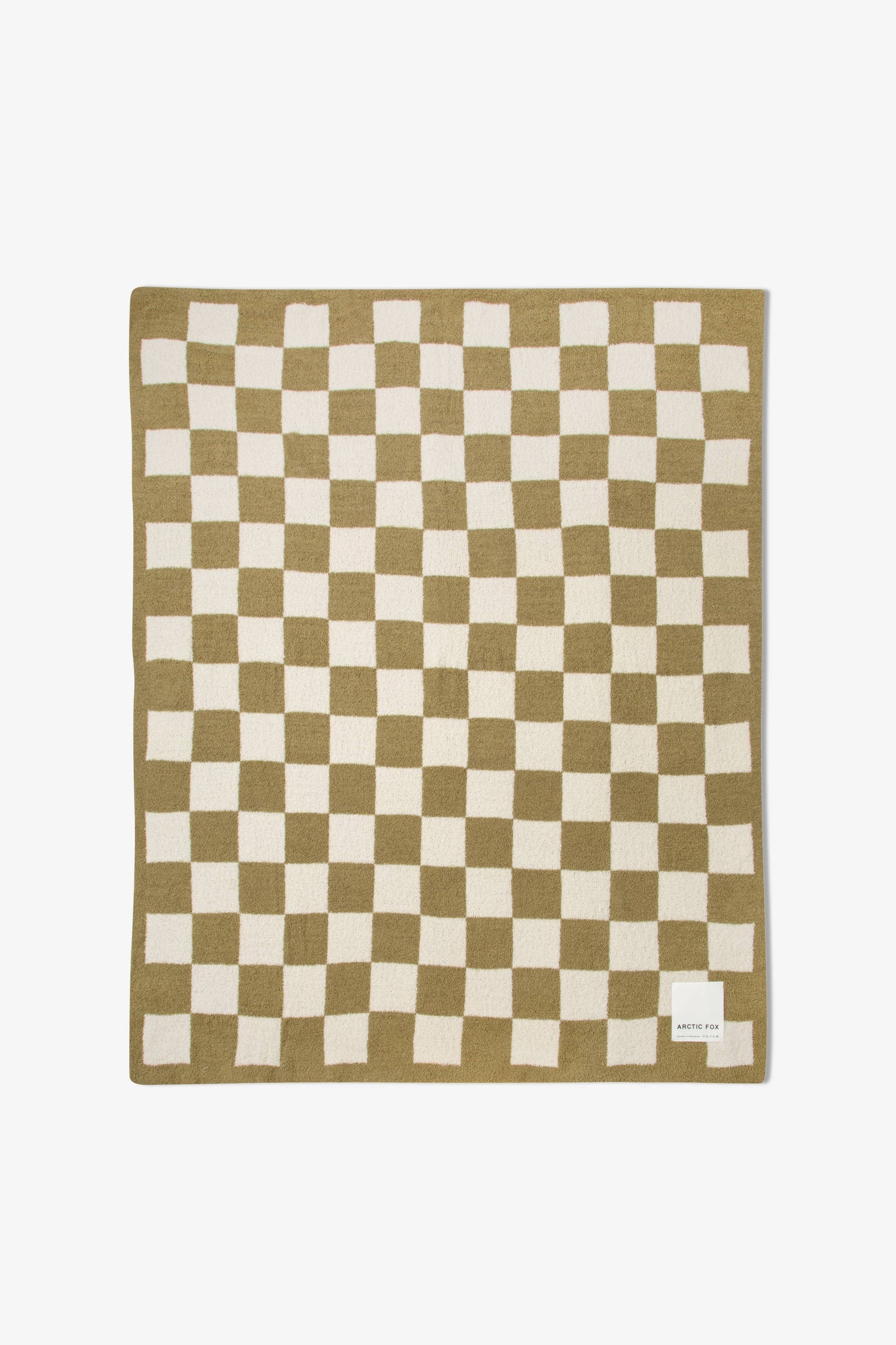 The Teddy Throw - 100% Recycled - Khaki Check