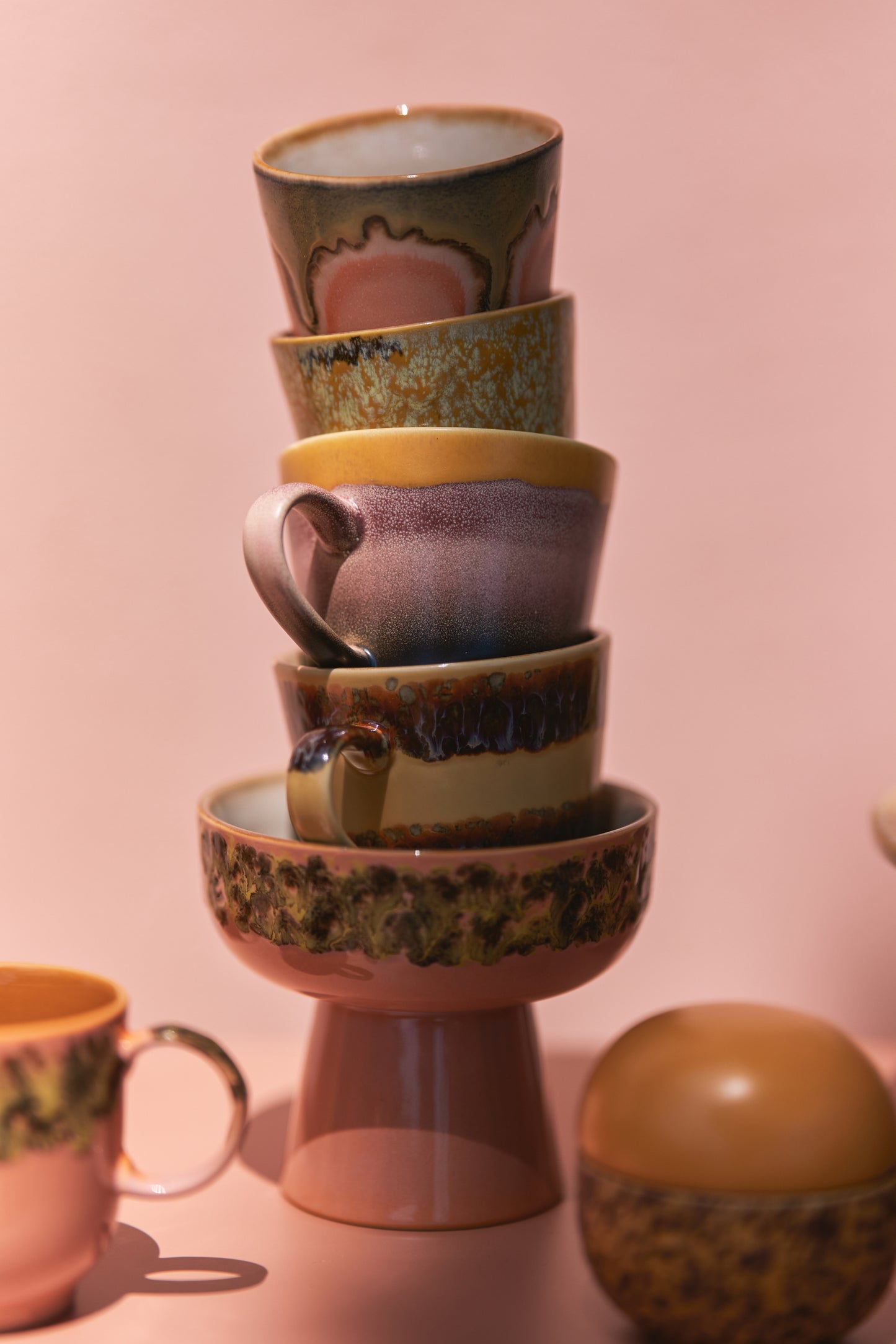70s Ceramics Cappuccino Mugs Vista - Set Of 4
