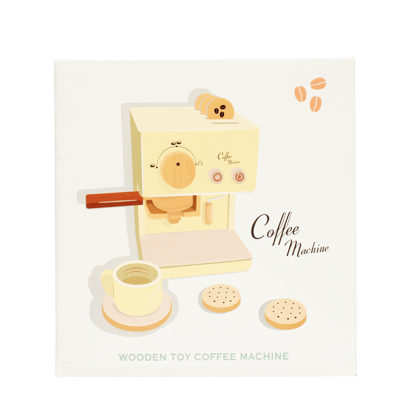 Wooden Toy Coffee Machine Playset