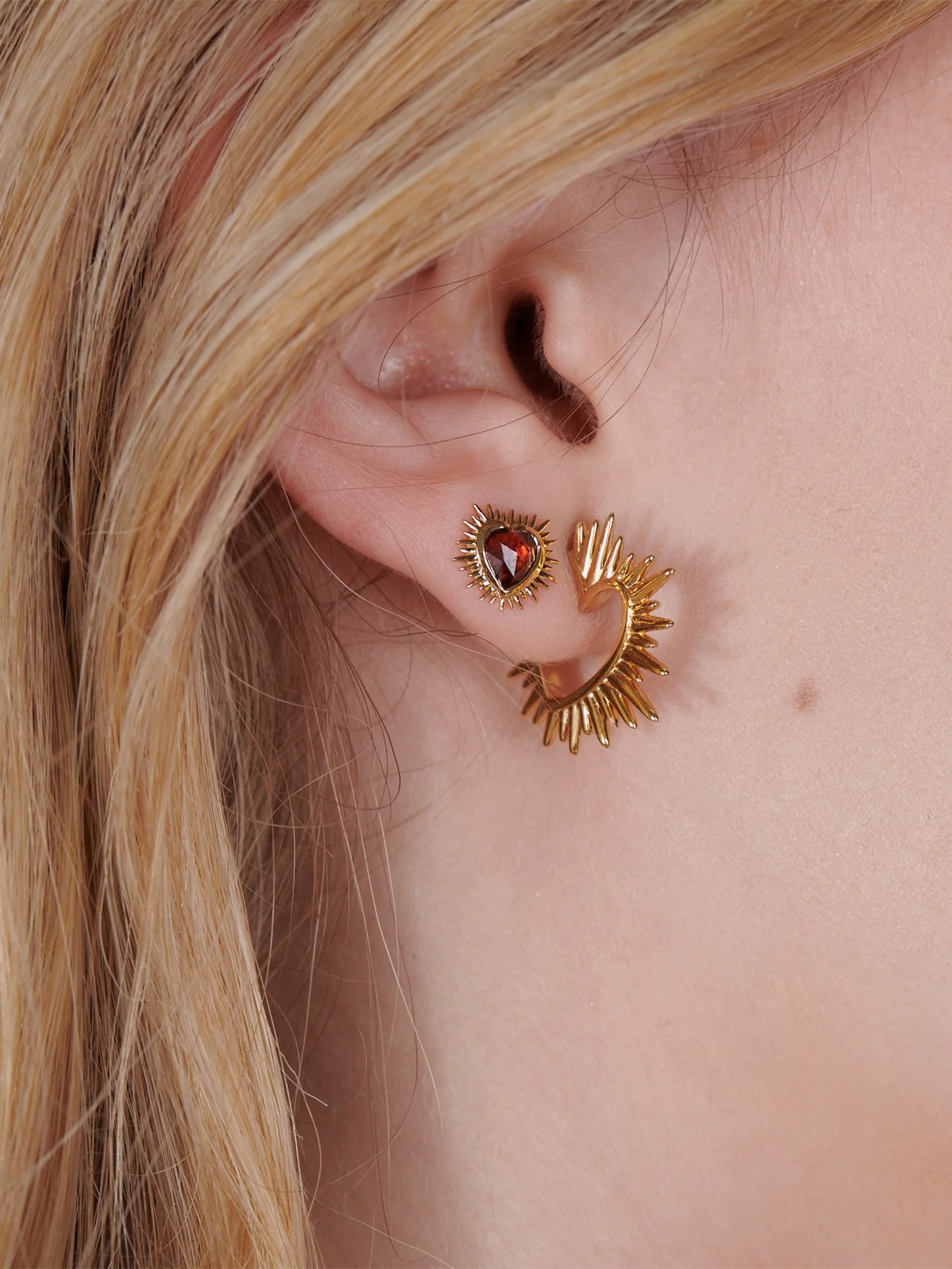 Electric Love Heart Hoop Earrings