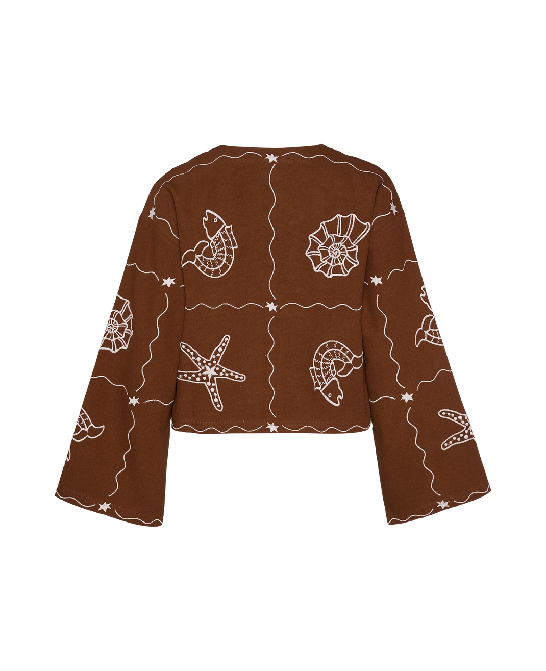 Embroidered Shell Top