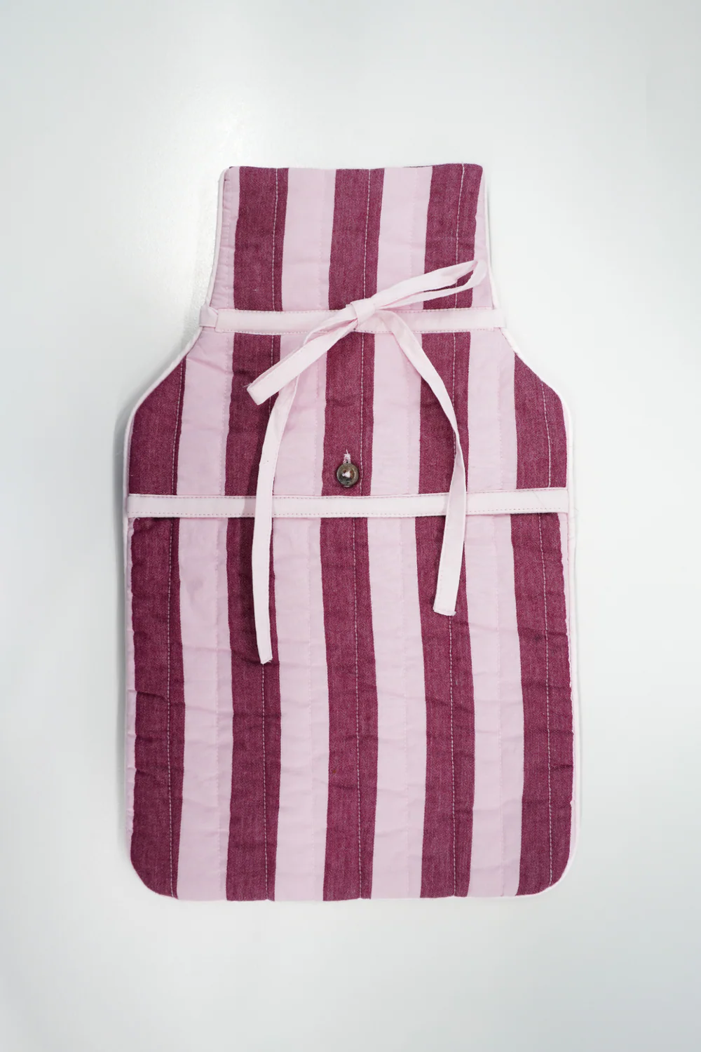 Hot Water Bottle Cover - Pink Stripe