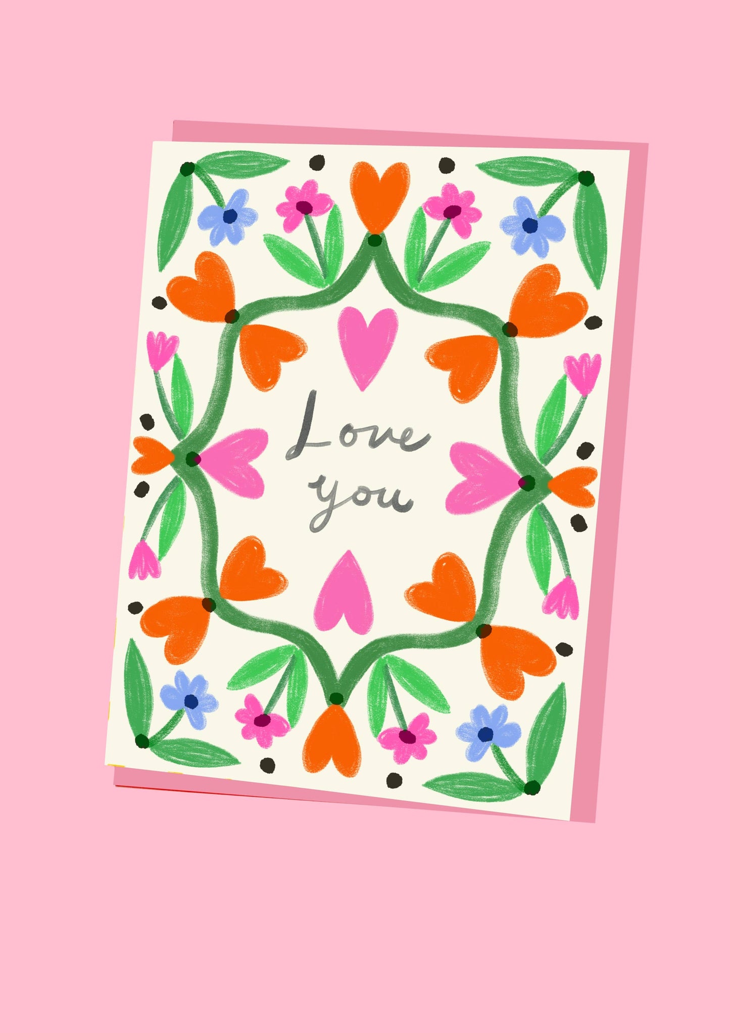 Happy Birthday Bright Bow Border Greeting Card
