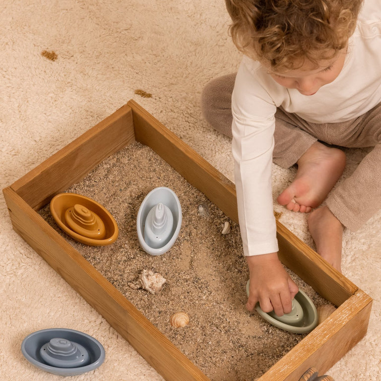 Stackable Bath Boats - Blue