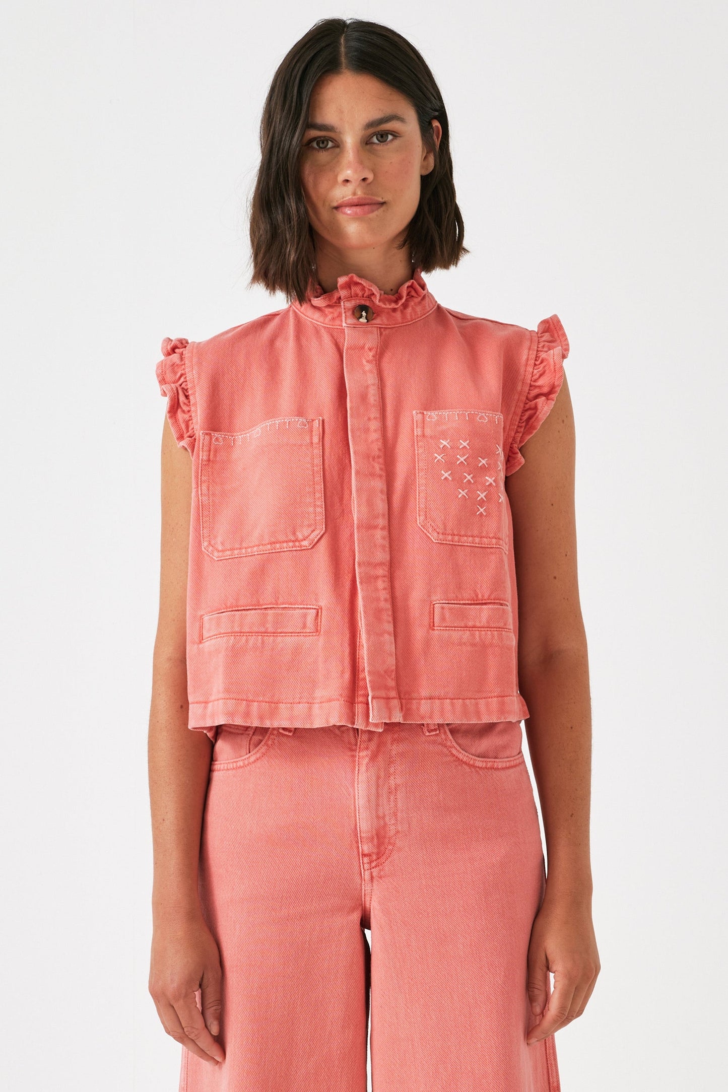 Dear Pablo Waistcoat - Mineral Red