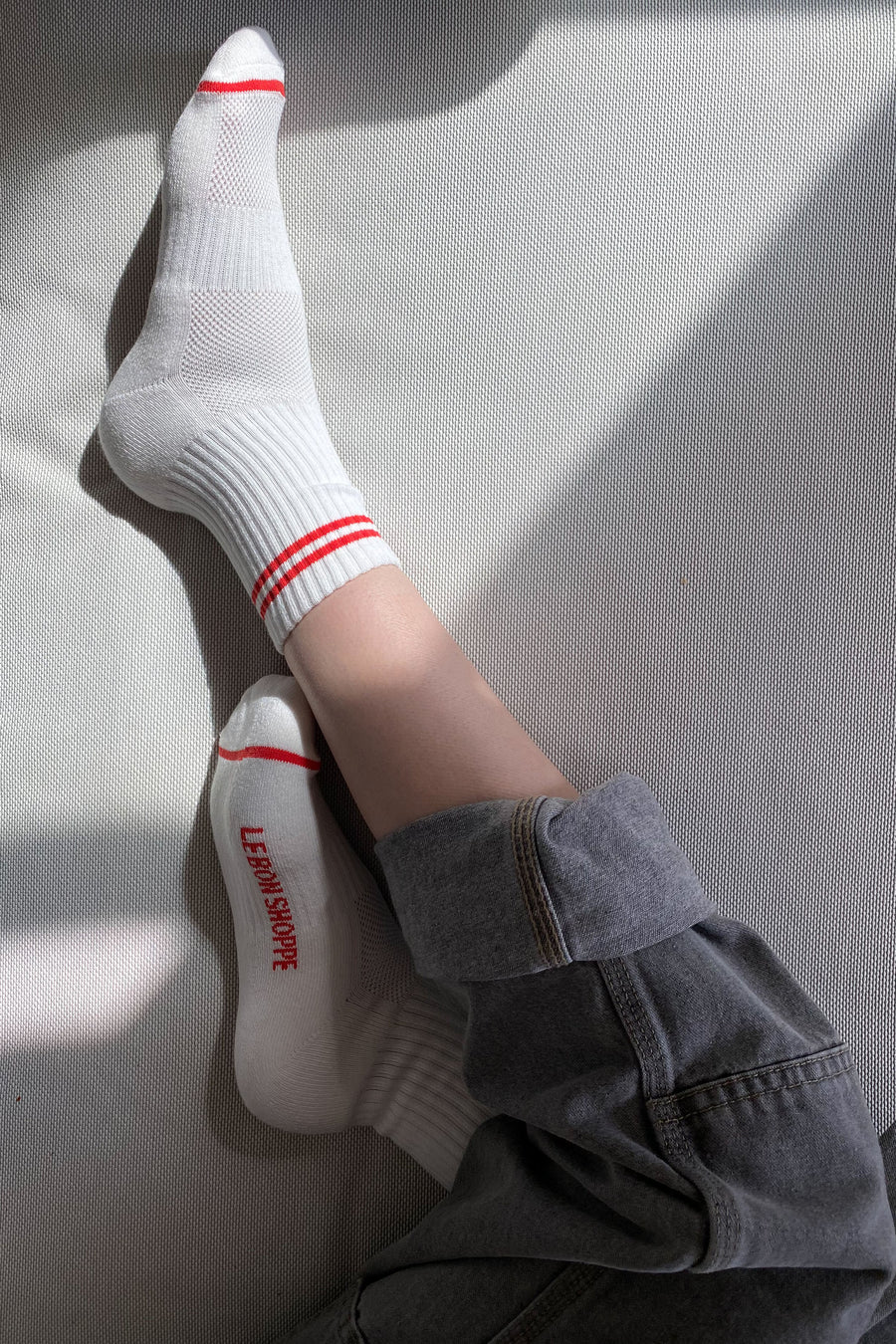 Boyfriend Sock - Clean White