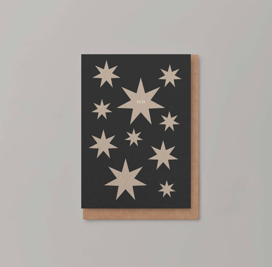 'TEN' STAR BIRTHDAY CARD: NAKED SINGLES