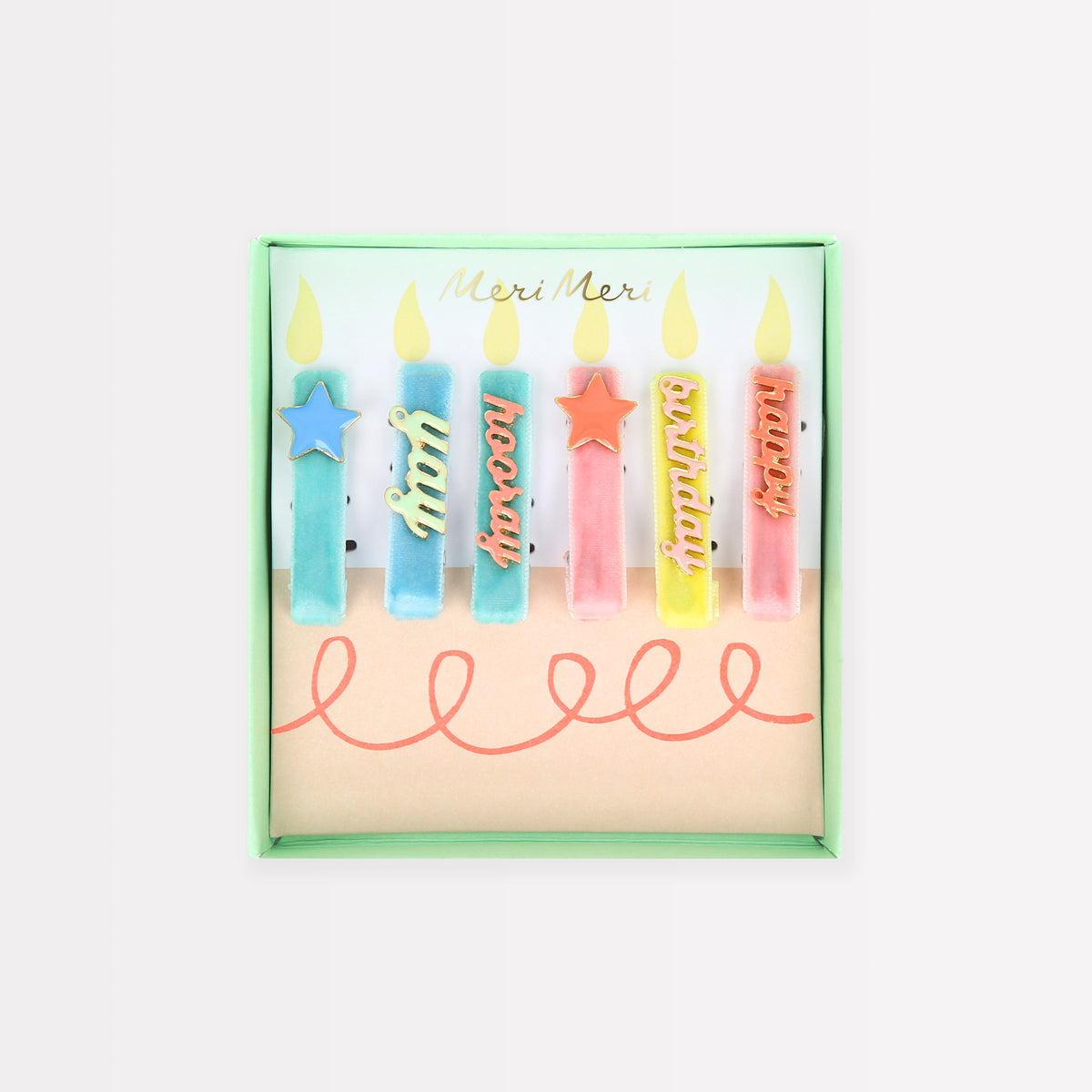 Happy Birthday Enamel Velvet Hair Clips