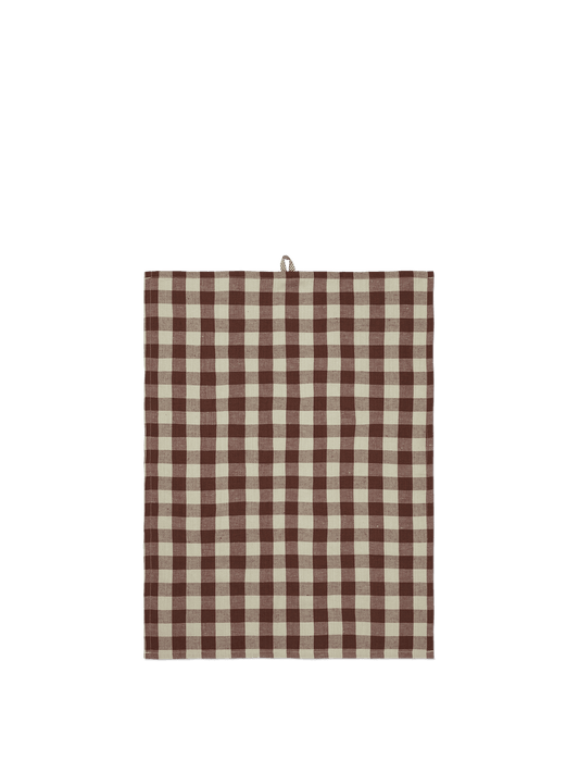 Hale Tea Towel - Cinnamon /Grey Green