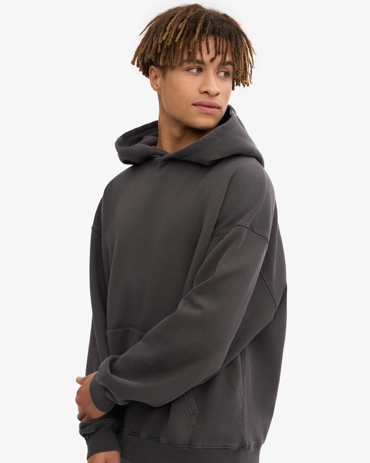 Organic Oversized Hoodie - Lava Grey
