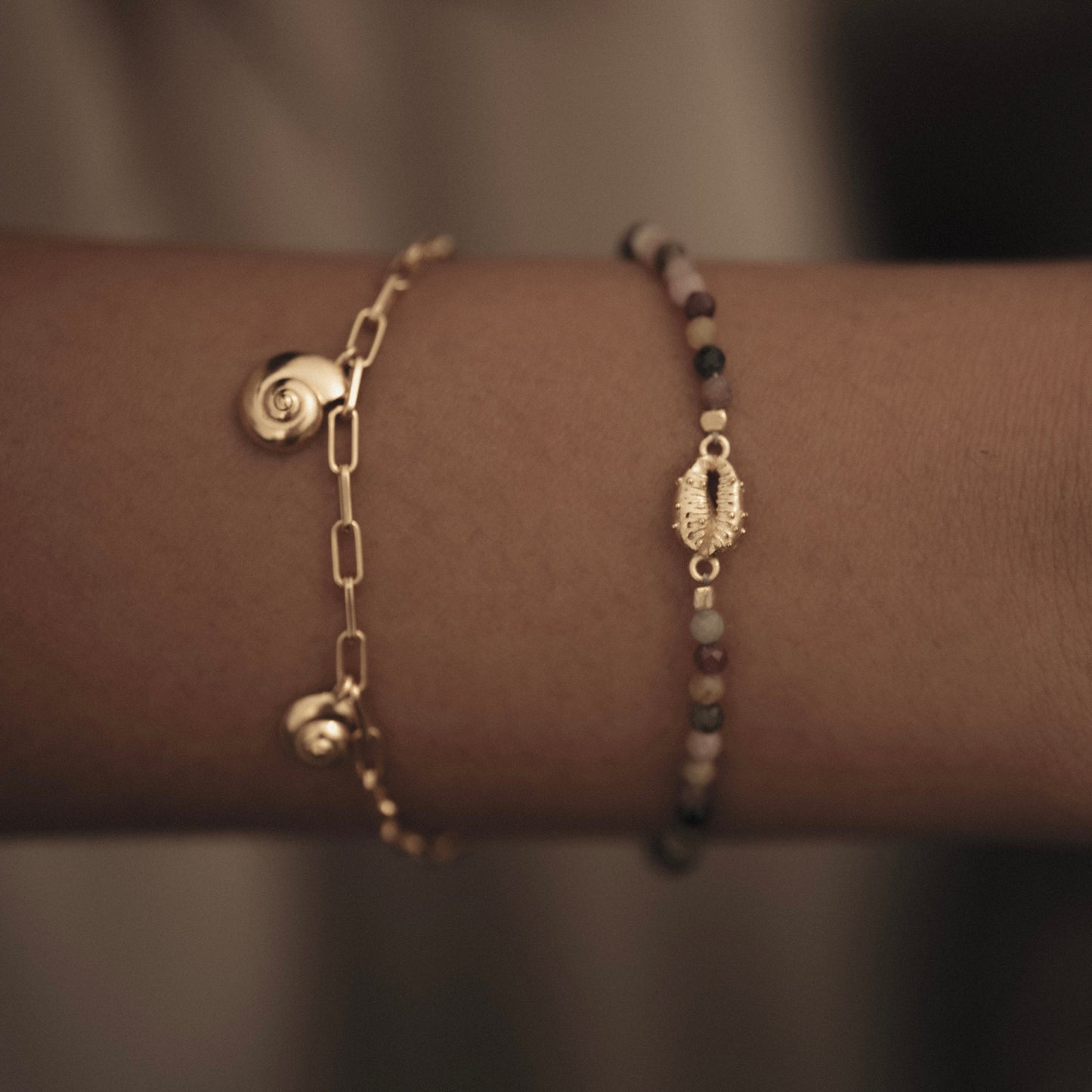 Aphrodite Mini Beaded Bracelet - Gold