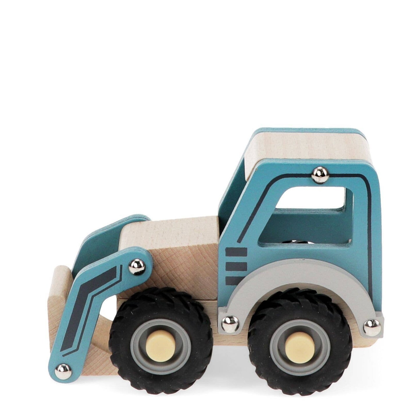 Wooden Push Along Vehicle Toy - Digger Truck