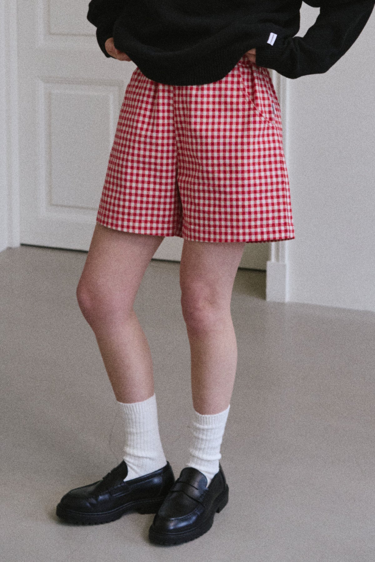 City Short - Red Gingham