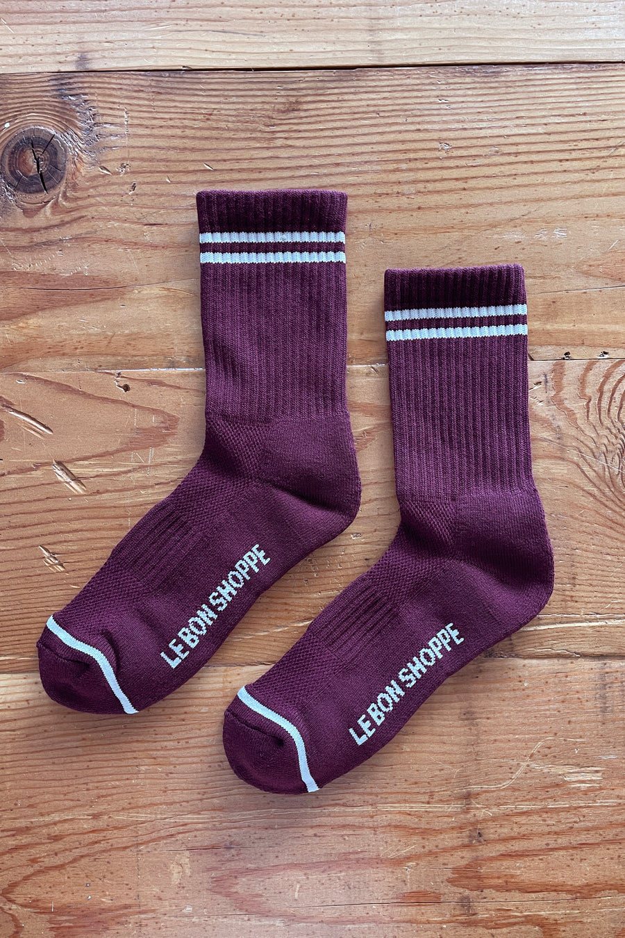 Boyfriend Sock - Maroon