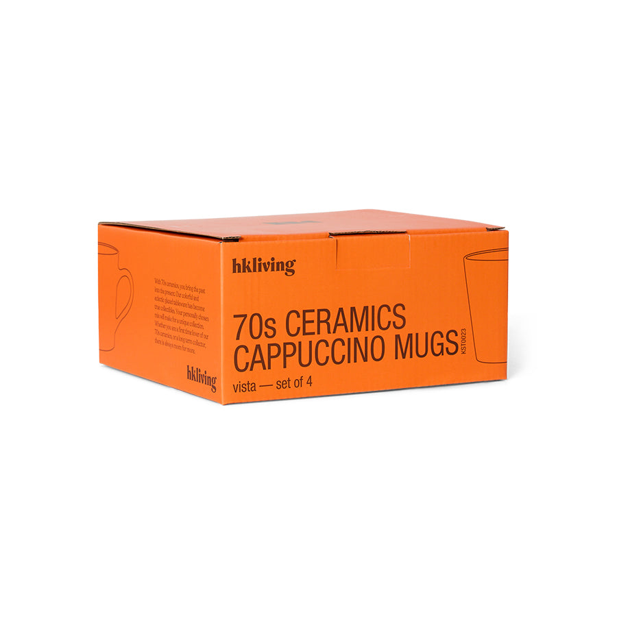 70s Ceramics Cappuccino Mugs Vista - Set Of 4