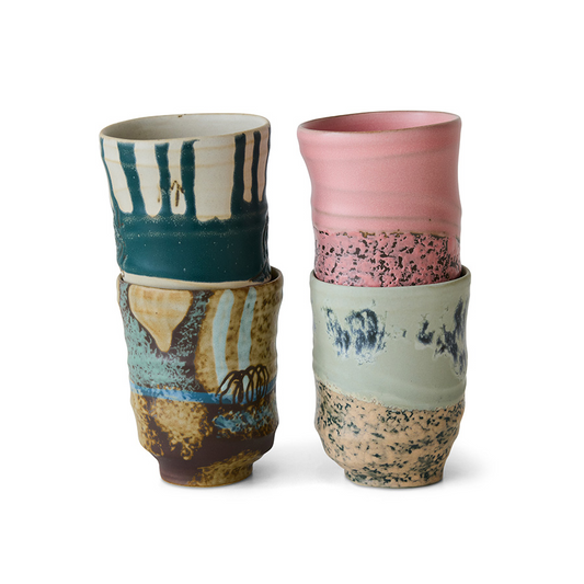 Artist Ceramics Coffee Mugs - Set Of 4