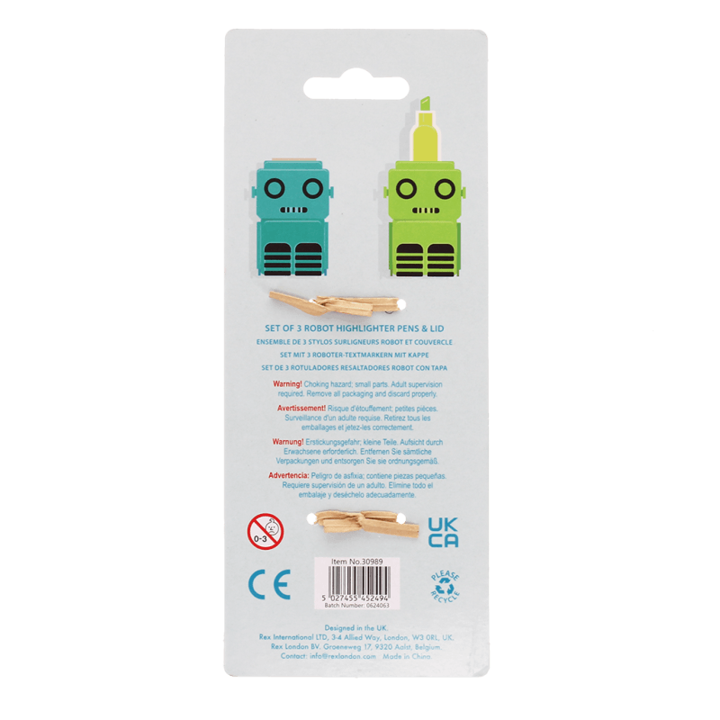 Stackable Highlighters Set - Robot