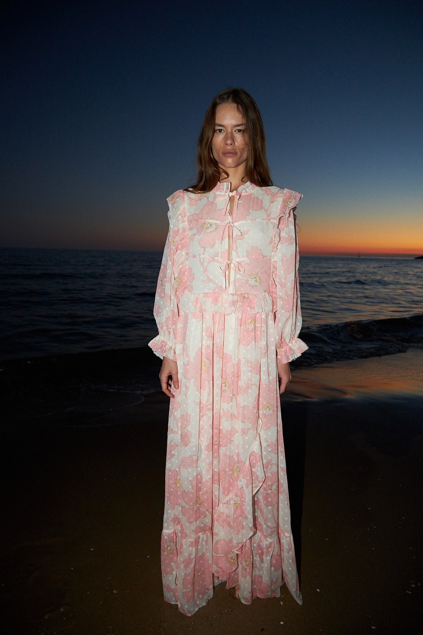 Maxi Chiffon Dress - Soft Pink