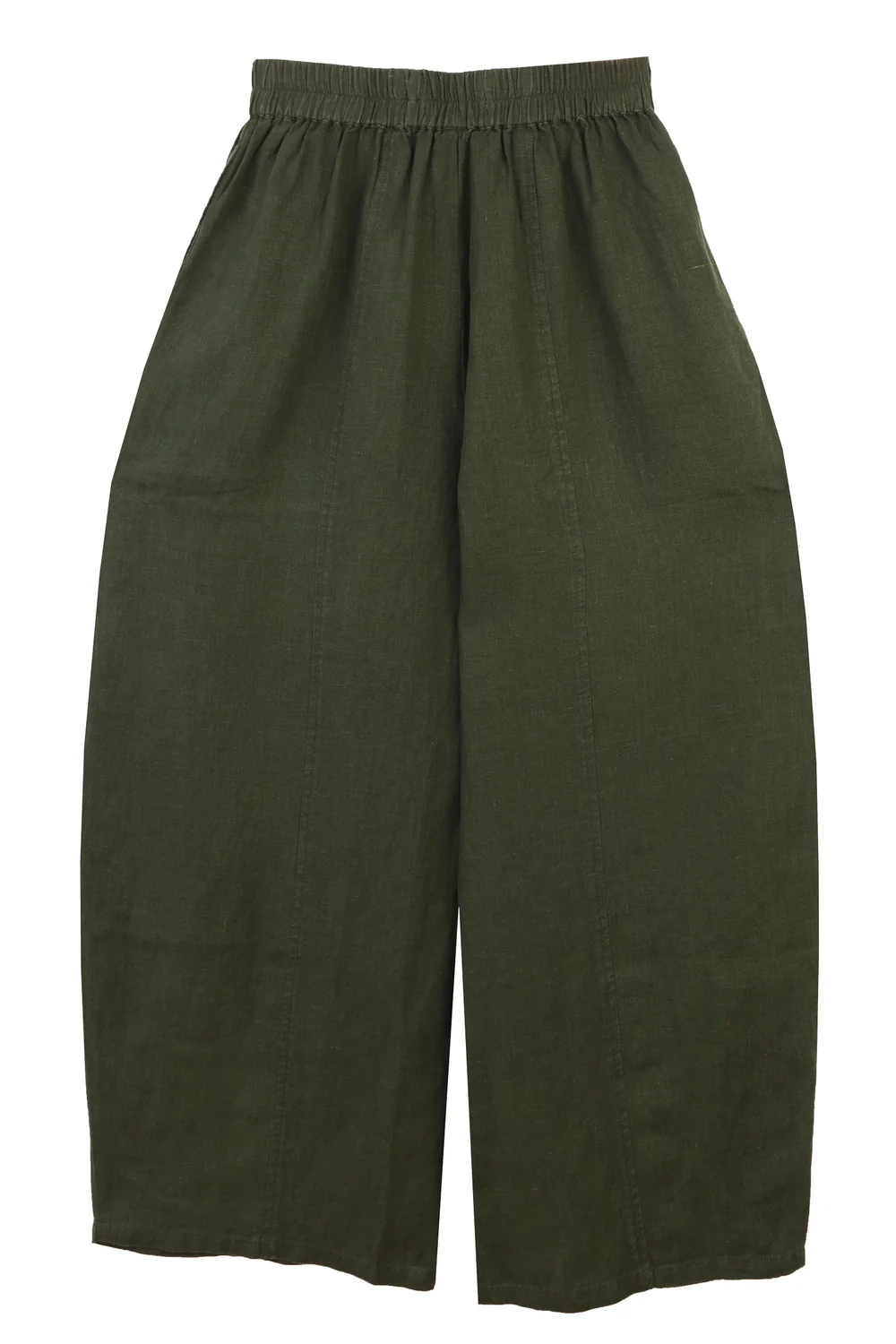 Basic Linen Trousers - Hunter Green