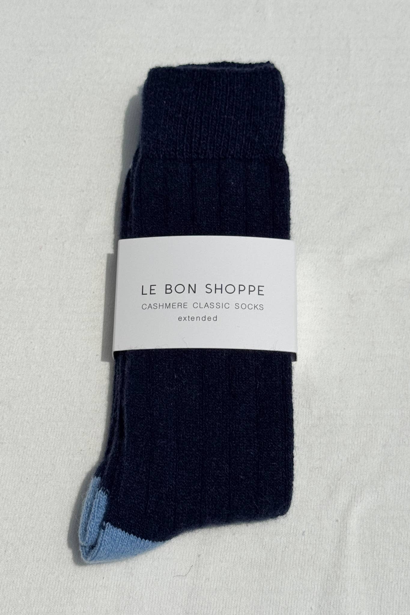 Extended Cashmere Classic Socks: Navy